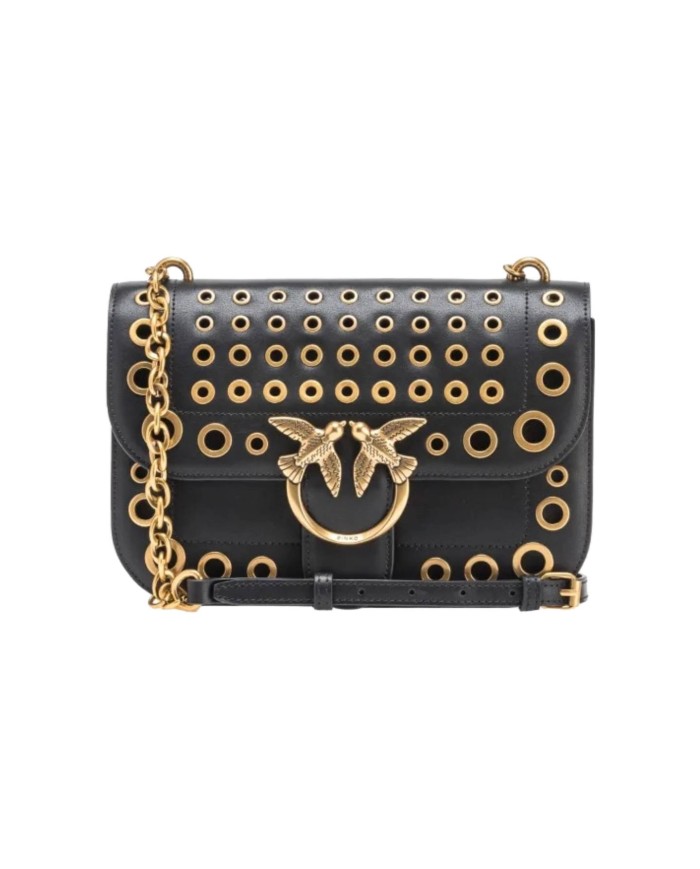 Borsa PINKO Classic Love Bag Icon New Studs con Borchie Nera